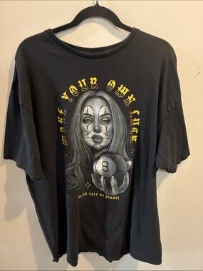 DOM "Make Your Own Luck" Chicano Graphic Tee - Black 2XL